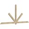 Ekena Millwork Kennewick Rough Sawn Timber Gable Bracket, Douglas Fir, 108"W x 49"H x 2"D x 4"F, 11/12 Pitch GBW108X49X0204KEN00RDF - alternate 4